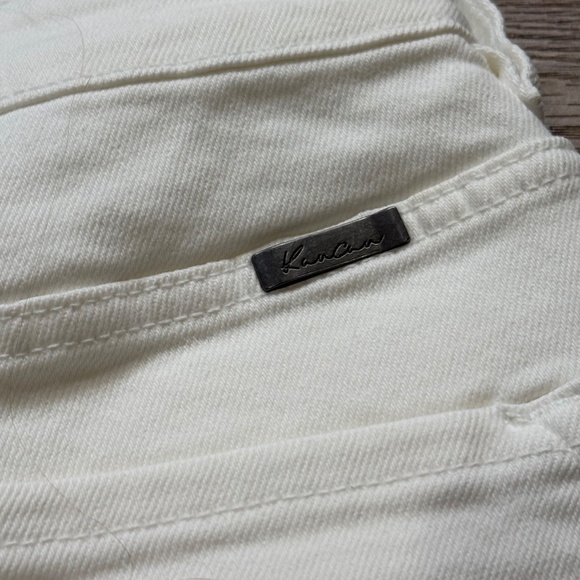 KanCan Women's Everything's Alright High-Rise Mom Shorts, White, Distressed, S - Picture 6 of 12